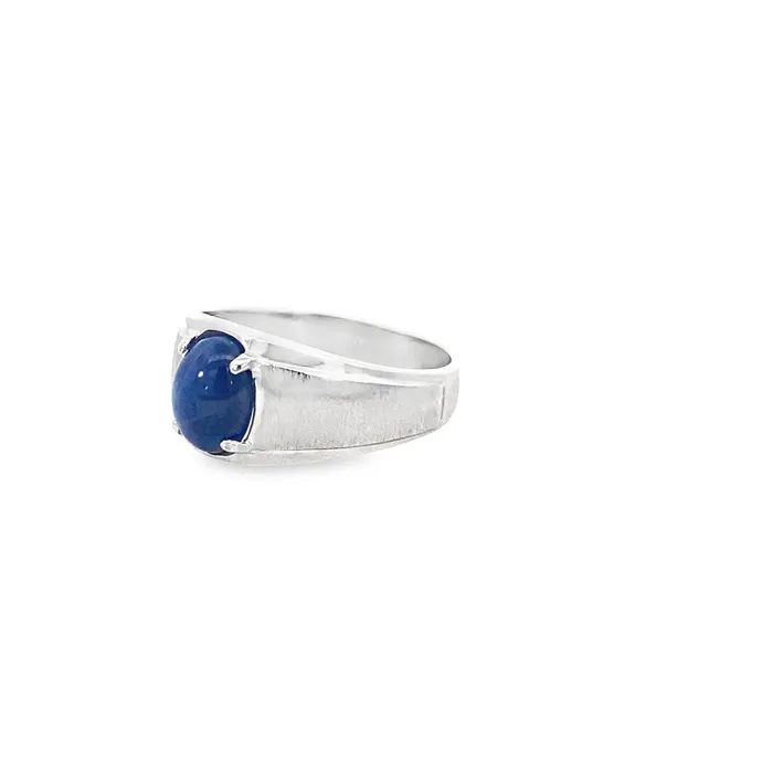 Rings Thollot Diamonds and Jewelry Estate Estate 10K White Gold Solitaire Style Created Star Sapphire Ring Rings Thollot Diamonds and Jewelry Estate Estate 10K White Gold Solitaire Style Created Star Sapphire Ring