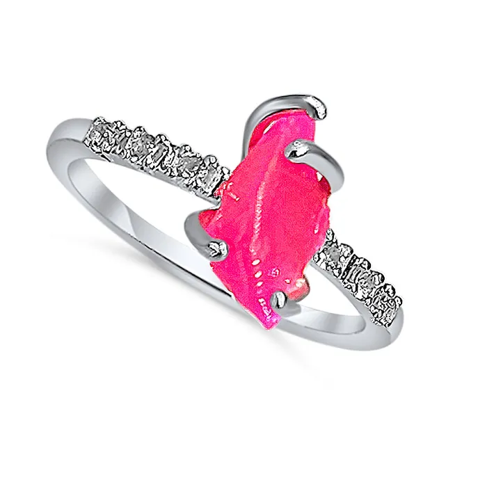 Rings Uniquelan Jewelry Raw Fire Opal Dainty Ring