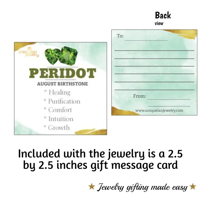 Rings Uniquelan Jewelry Raw Peridot Birthstone Ring