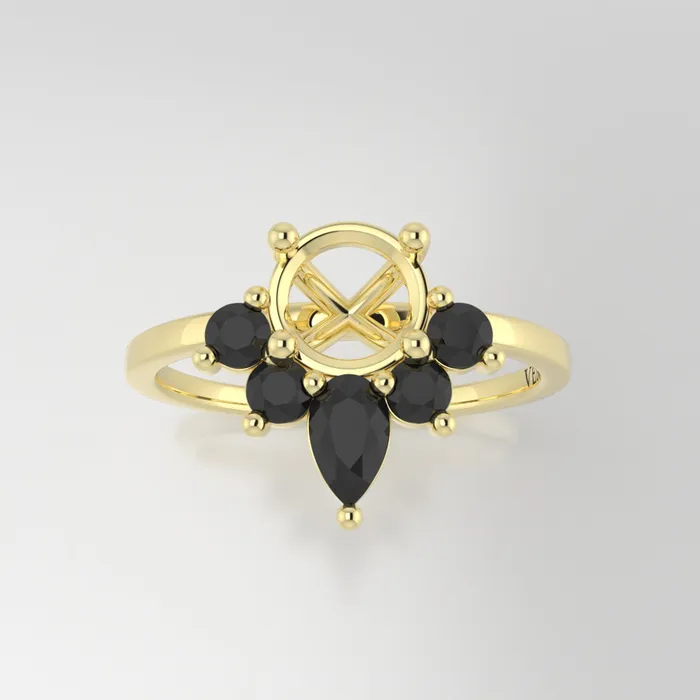 Rings VENVS The Estelle 18k Yellow Size 8 Stone MOS125 Black Ring Box Custom Engraving 0 Rings VENVS The Estelle 18k Yellow Size 8 Stone MOS125 Black Ring Box Custom Engraving 0