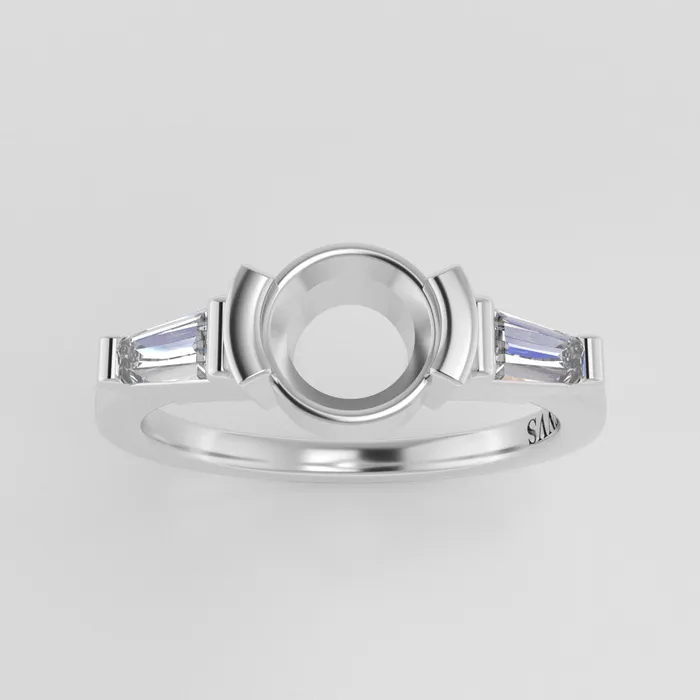 Rings VENVS The Wolfe Platinum White Size 6 Stone HX191 Gray Ring Box Custom Engraving 0 Rings VENVS The Wolfe Platinum White Size 6 Stone HX191 Gray Ring Box Custom Engraving 0