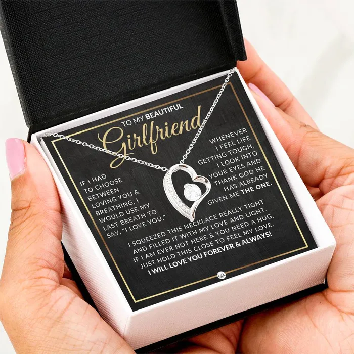 Romantic Gift For Girlfriend Open Heart Pendant Necklace Sentimental and Romantic Christmas Valentines Day Birthday or Anniversary Present ShineOn Fulfillment Necklaces