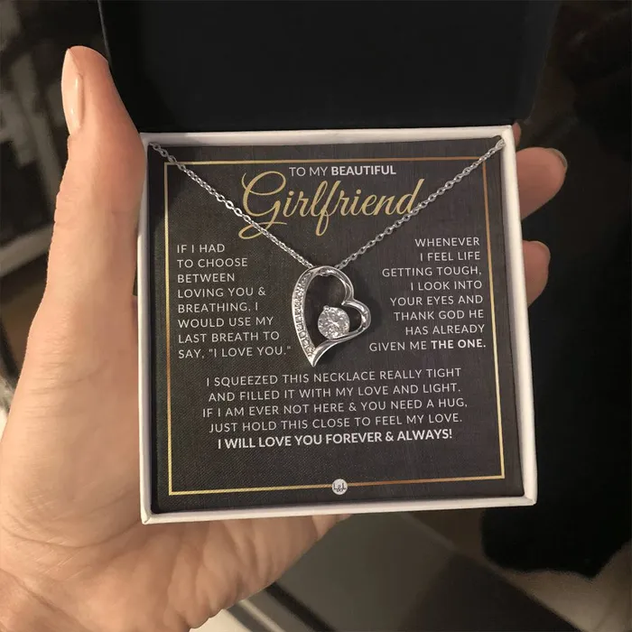 Romantic Gift For Girlfriend Open Heart Pendant Necklace Sentimental and Romantic Christmas Valentines Day Birthday or Anniversary Present ShineOn Fulfillment Necklaces