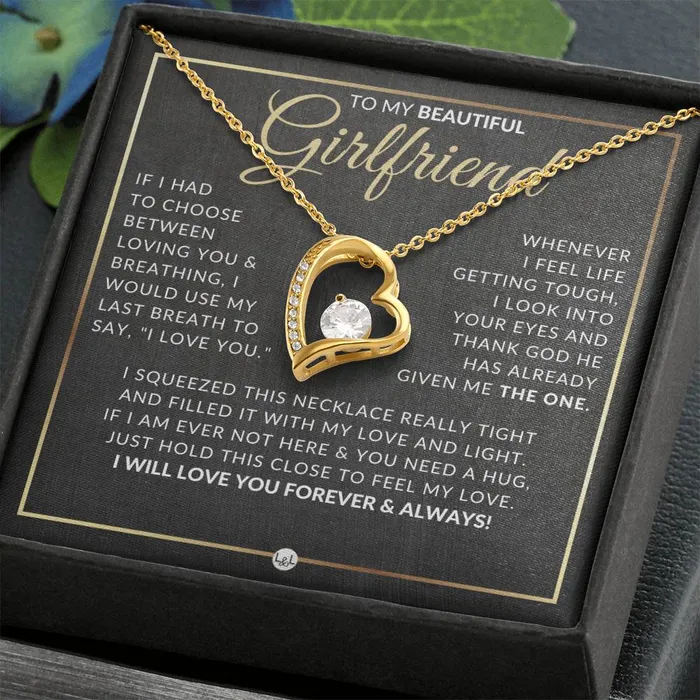 Romantic Gift For Girlfriend Open Heart Pendant Necklace Sentimental and Romantic Christmas Valentines Day Birthday or Anniversary Present ShineOn Fulfillment Necklaces