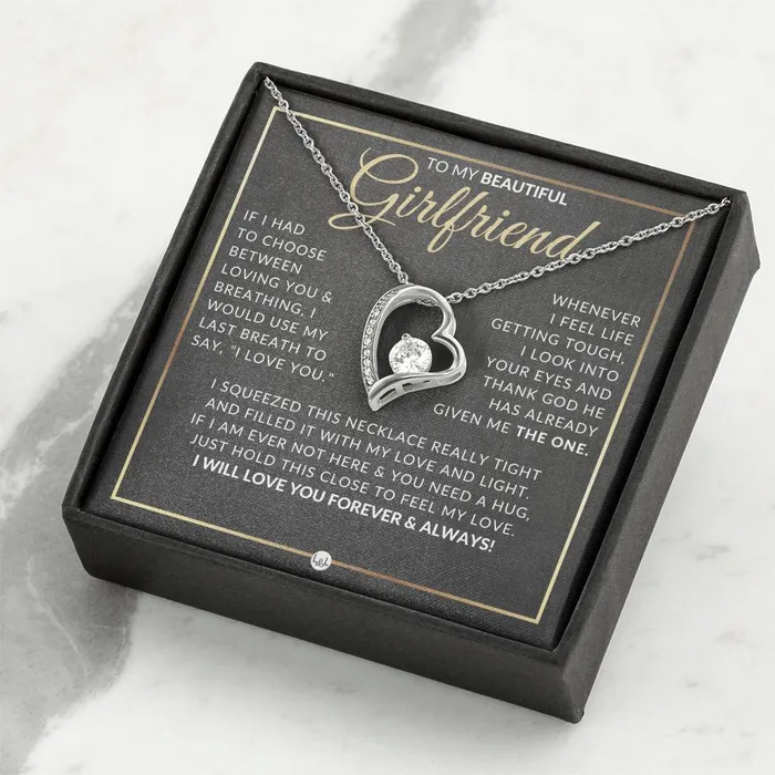 Romantic Gift For Girlfriend Open Heart Pendant Necklace Sentimental and Romantic Christmas Valentines Day Birthday or Anniversary Present ShineOn Fulfillment Necklaces
