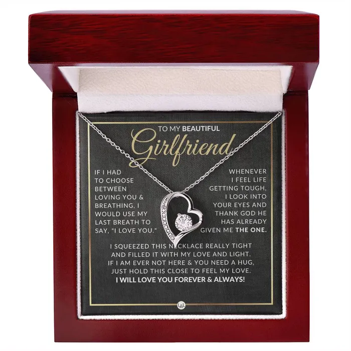 Romantic Gift For Girlfriend Open Heart Pendant Necklace Sentimental and Romantic Christmas Valentines Day Birthday or Anniversary Present ShineOn Fulfillment Necklaces