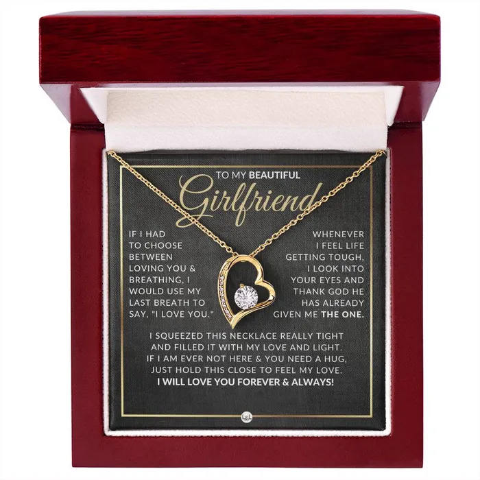 Romantic Gift For Girlfriend Open Heart Pendant Necklace Sentimental and Romantic Christmas Valentines Day Birthday or Anniversary Present ShineOn Fulfillment Necklaces