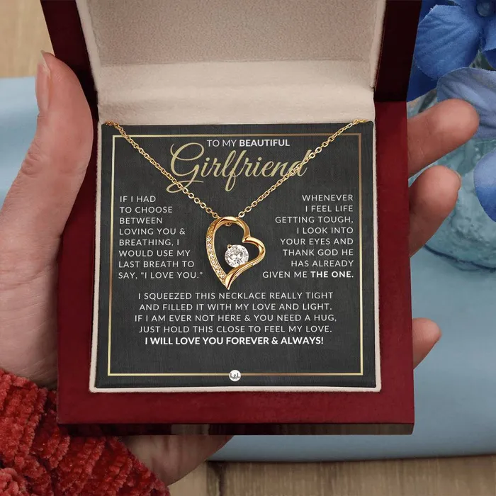 Romantic Gift For Girlfriend Open Heart Pendant Necklace Sentimental and Romantic Christmas Valentines Day Birthday or Anniversary Present ShineOn Fulfillment Necklaces
