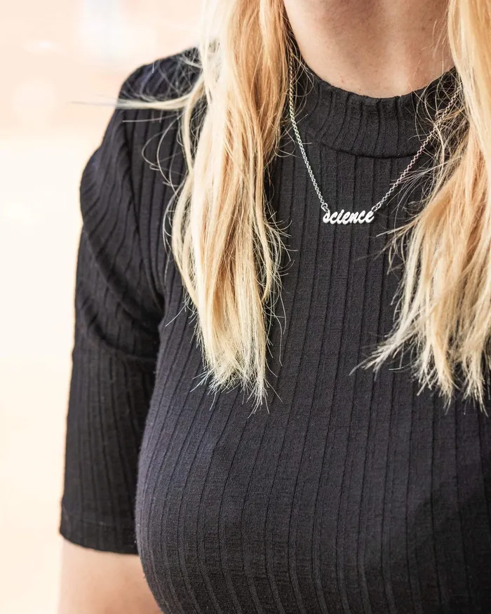 science necklace silver sciencejewelry1824 Necklaces