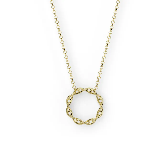 sciencejewelry1824 Necklaces circular DNA necklace gold vermeil