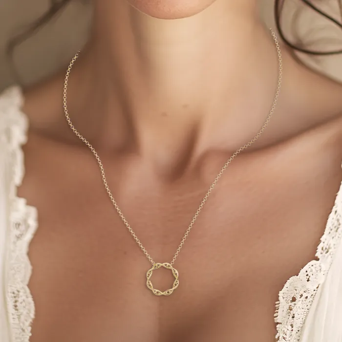 sciencejewelry1824 Necklaces circular DNA necklace gold vermeil