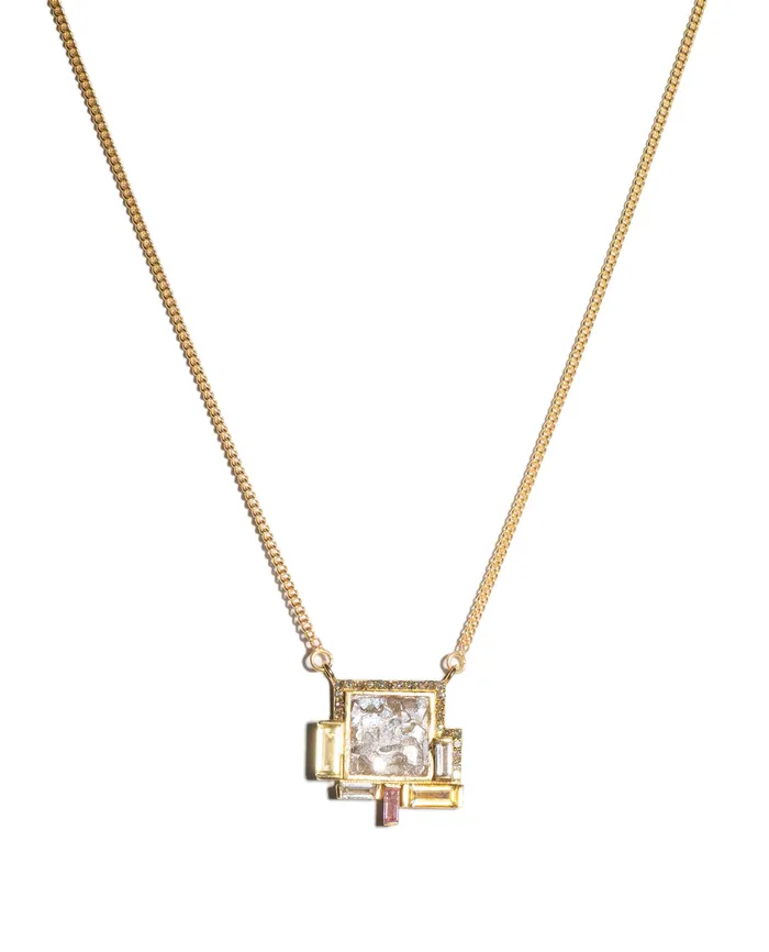 Shana Gulati Jewelry Necklaces Indarra Gold Vermeil Pendant Necklace