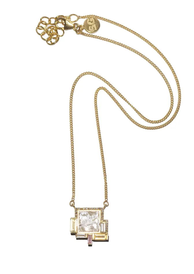 Shana Gulati Jewelry Necklaces Indarra Gold Vermeil Pendant Necklace