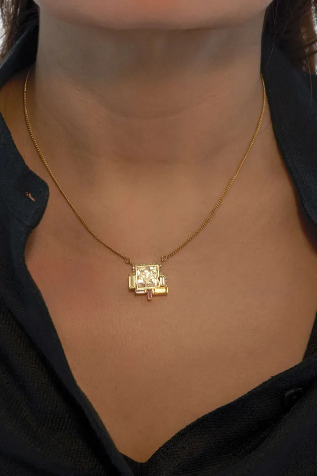 Shana Gulati Jewelry Necklaces Indarra Gold Vermeil Pendant Necklace