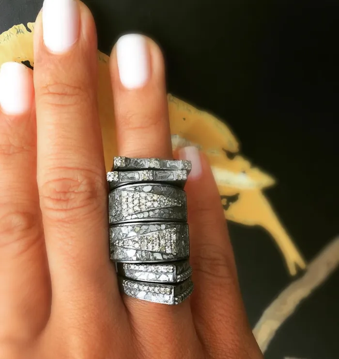 Shana Gulati Rings Claire Oxidized Silver Ring