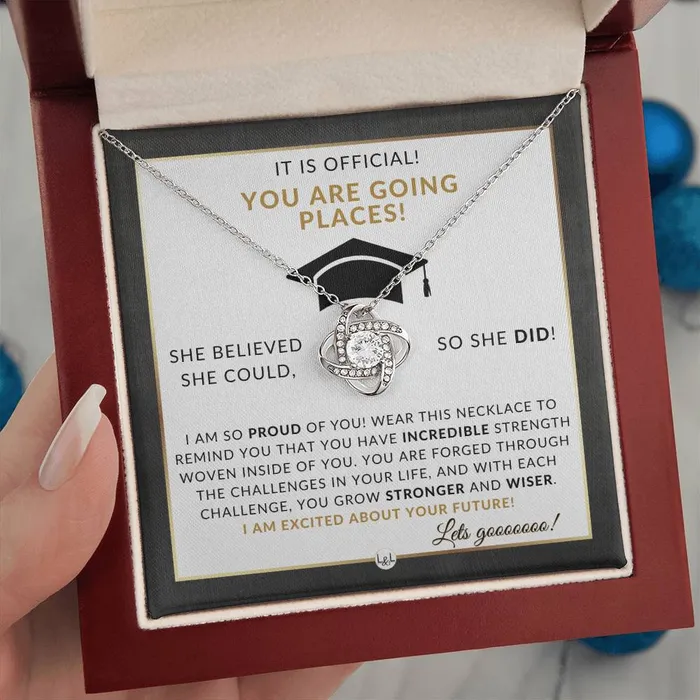 ShineOn Fulfillment 2024 Masters Degree Grad Gift For Her Beautiful Necklace Heartfelt Graduation Message 2024 Masters Program Graduation Gift For Her Necklaces
