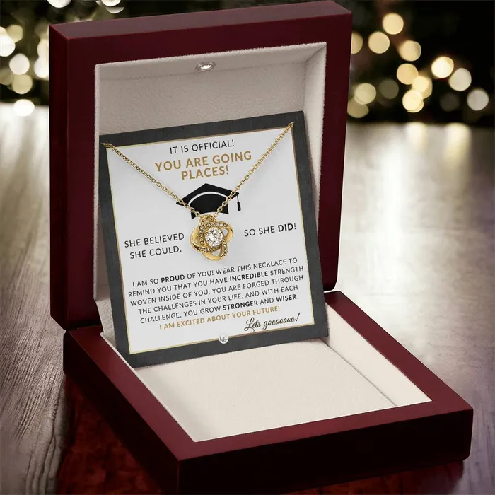 ShineOn Fulfillment 2024 Masters Degree Grad Gift For Her Beautiful Necklace Heartfelt Graduation Message 2024 Masters Program Graduation Gift For Her Necklaces