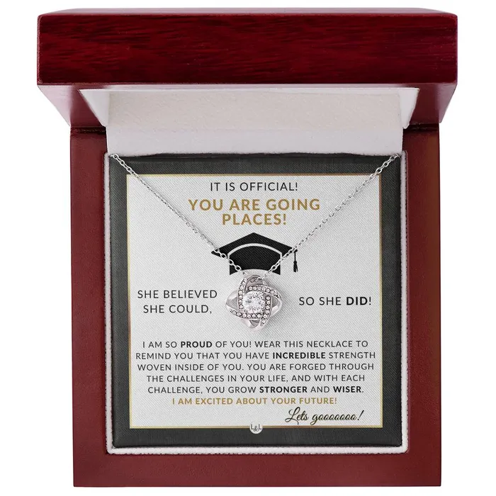 ShineOn Fulfillment 2024 Masters Degree Grad Gift For Her Beautiful Necklace Heartfelt Graduation Message 2024 Masters Program Graduation Gift For Her Necklaces