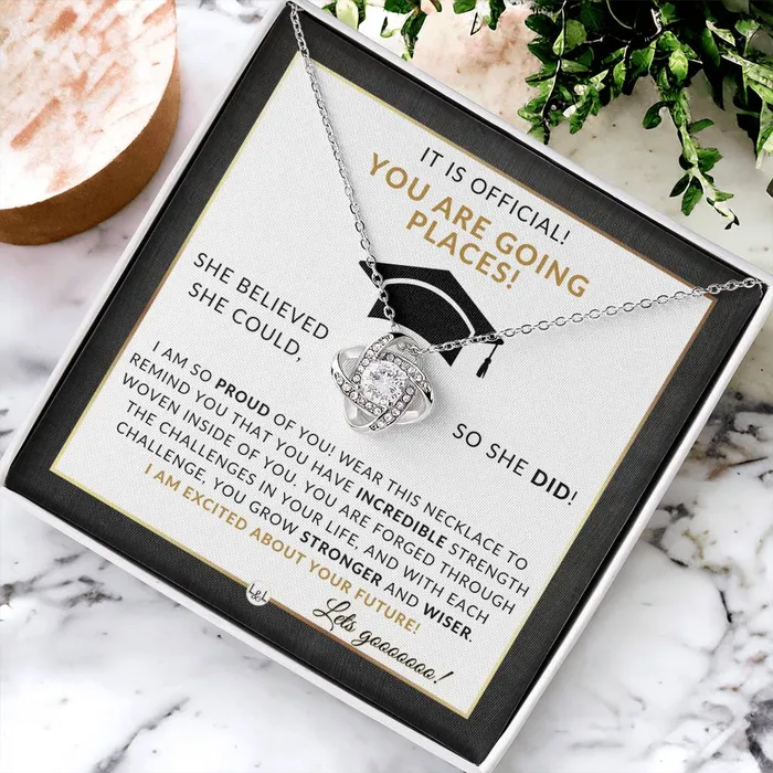ShineOn Fulfillment 2024 Masters Degree Grad Gift For Her Beautiful Necklace Heartfelt Graduation Message 2024 Masters Program Graduation Gift For Her Necklaces
