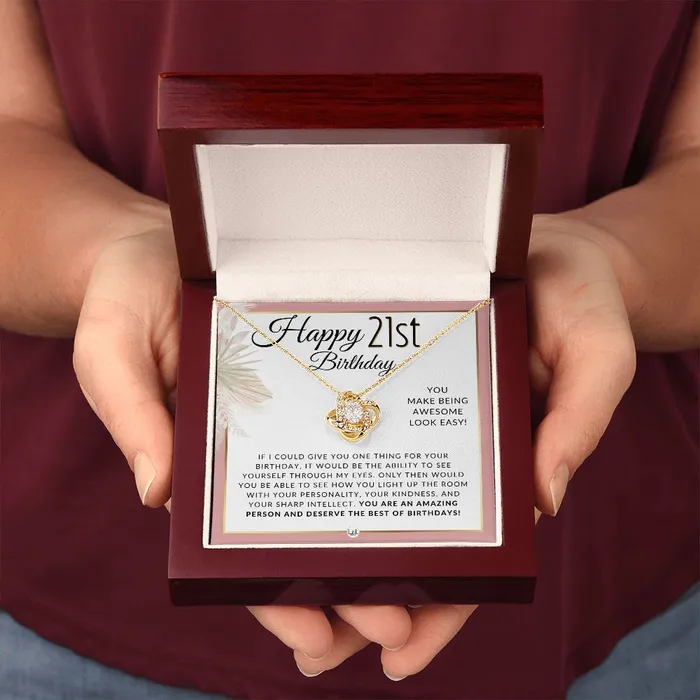 ShineOn Fulfillment 21st Birthday Gift For Her Necklace For 21 Year Old Beautiful Womans Birthday Pendant Jewelry Necklaces