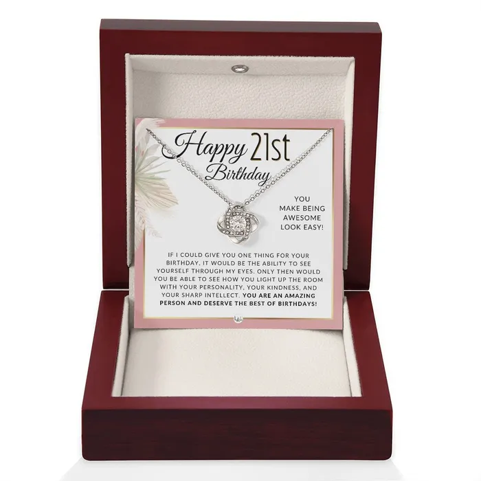 ShineOn Fulfillment 21st Birthday Gift For Her Necklace For 21 Year Old Beautiful Womans Birthday Pendant Jewelry Necklaces