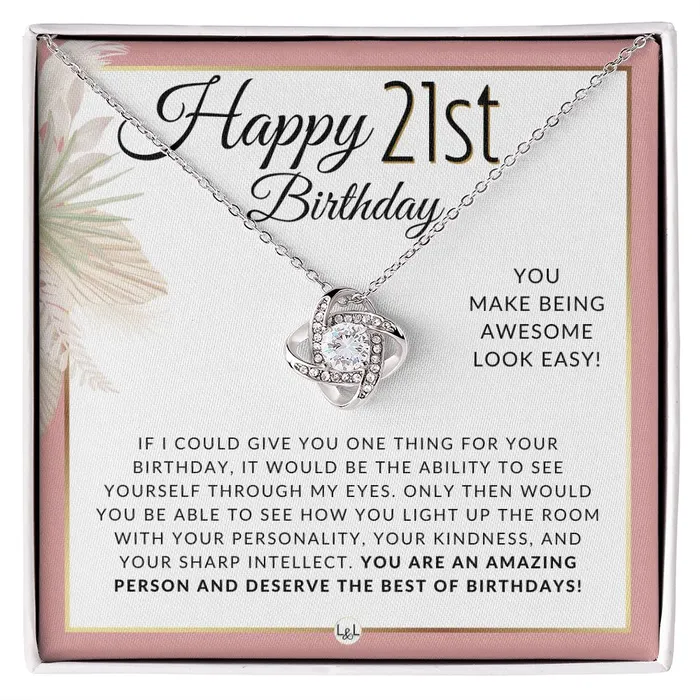 ShineOn Fulfillment 21st Birthday Gift For Her Necklace For 21 Year Old Beautiful Womans Birthday Pendant Jewelry Necklaces