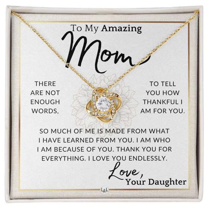 ShineOn Fulfillment Gift for Mom Im Grateful To My Mother From Daughter A Beautiful Womens Pendant Necklace Great For Mothers Day Christmas or Her Birthday Necklaces