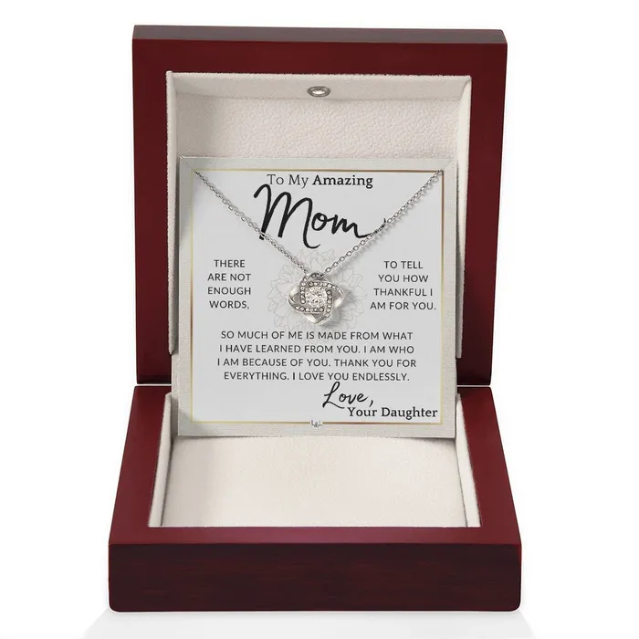 ShineOn Fulfillment Gift for Mom Im Grateful To My Mother From Daughter A Beautiful Womens Pendant Necklace Great For Mothers Day Christmas or Her Birthday Necklaces