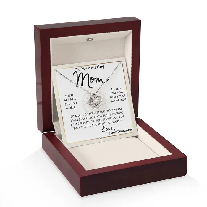 ShineOn Fulfillment Gift for Mom Im Grateful To My Mother From Daughter A Beautiful Womens Pendant Necklace Great For Mothers Day Christmas or Her Birthday Necklaces