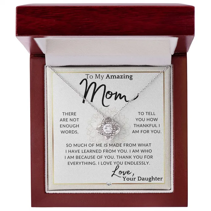 ShineOn Fulfillment Gift for Mom Im Grateful To My Mother From Daughter A Beautiful Womens Pendant Necklace Great For Mothers Day Christmas or Her Birthday Necklaces