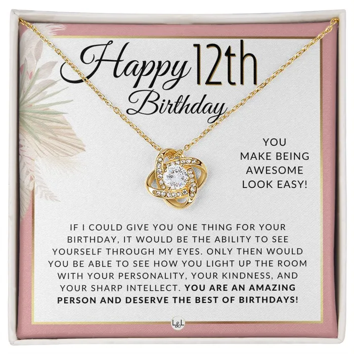 ShineOn Fulfillment Necklaces 12th Birthday Gift For Her Necklace For 12 Year Old Birthday Beautiful Preteen Girl Birthday Pendant