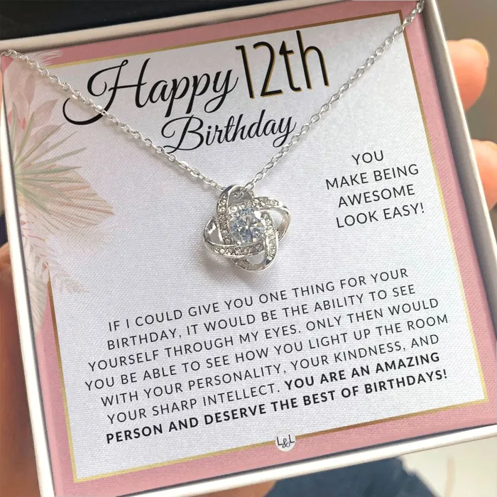 ShineOn Fulfillment Necklaces 12th Birthday Gift For Her Necklace For 12 Year Old Birthday Beautiful Preteen Girl Birthday Pendant