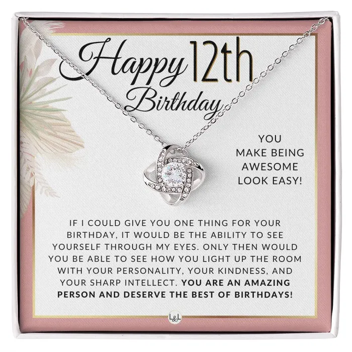 ShineOn Fulfillment Necklaces 12th Birthday Gift For Her Necklace For 12 Year Old Birthday Beautiful Preteen Girl Birthday Pendant