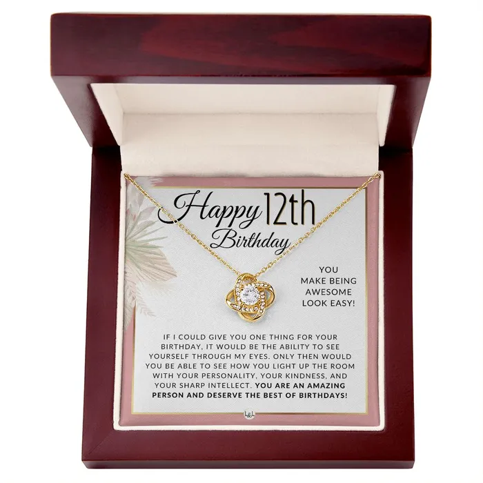 ShineOn Fulfillment Necklaces 12th Birthday Gift For Her Necklace For 12 Year Old Birthday Beautiful Preteen Girl Birthday Pendant