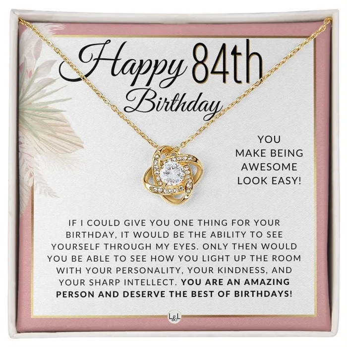 ShineOn Fulfillment Necklaces 84th Birthday Gift For Her Necklace For 84 Year Old Beautiful Womans Birthday Pendant Jewelry