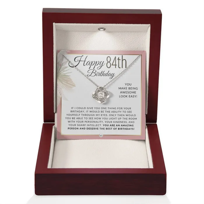 ShineOn Fulfillment Necklaces 84th Birthday Gift For Her Necklace For 84 Year Old Beautiful Womans Birthday Pendant Jewelry