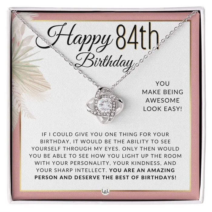 ShineOn Fulfillment Necklaces 84th Birthday Gift For Her Necklace For 84 Year Old Beautiful Womans Birthday Pendant Jewelry
