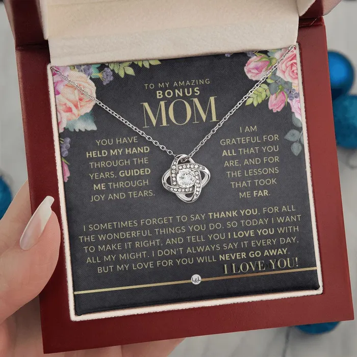 ShineOn Fulfillment Necklaces A Bonus Mom Gift Present for Stepmom Bonus Mom Second Mom Unbiological Mom or Other Mom Great For Mothers Day Christmas Her Birthday Or As An Encouragement Gift