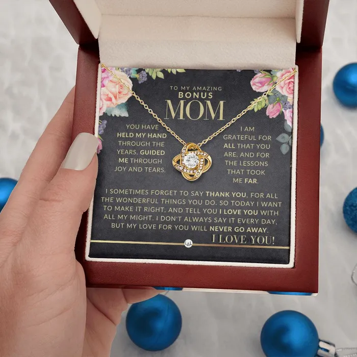 ShineOn Fulfillment Necklaces A Bonus Mom Gift Present for Stepmom Bonus Mom Second Mom Unbiological Mom or Other Mom Great For Mothers Day Christmas Her Birthday Or As An Encouragement Gift