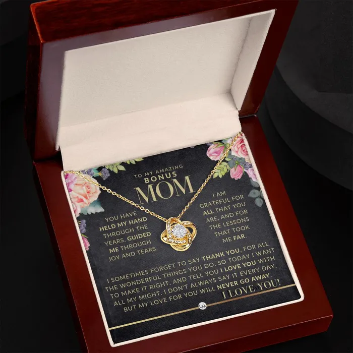ShineOn Fulfillment Necklaces A Bonus Mom Gift Present for Stepmom Bonus Mom Second Mom Unbiological Mom or Other Mom Great For Mothers Day Christmas Her Birthday Or As An Encouragement Gift