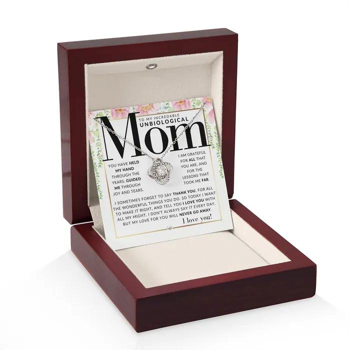 ShineOn Fulfillment Necklaces An Unbiological Mom Gift Present for Stepmom Bonus Mom Second Mom Unbiological Mom or Other Mom Great For Mothers Day Christmas Her Birthday Or As An Encouragement Gift