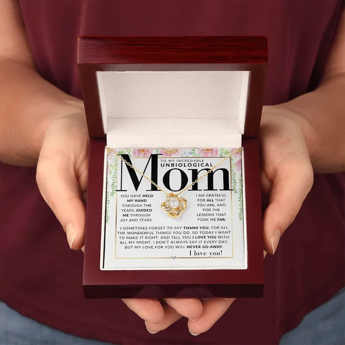 ShineOn Fulfillment Necklaces An Unbiological Mom Gift Present for Stepmom Bonus Mom Second Mom Unbiological Mom or Other Mom Great For Mothers Day Christmas Her Birthday Or As An Encouragement Gift