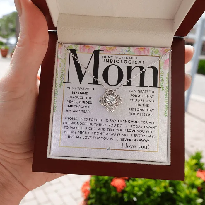 ShineOn Fulfillment Necklaces An Unbiological Mom Gift Present for Stepmom Bonus Mom Second Mom Unbiological Mom or Other Mom Great For Mothers Day Christmas Her Birthday Or As An Encouragement Gift