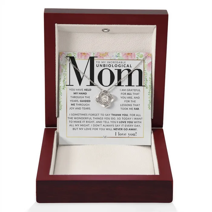 ShineOn Fulfillment Necklaces An Unbiological Mom Gift Present for Stepmom Bonus Mom Second Mom Unbiological Mom or Other Mom Great For Mothers Day Christmas Her Birthday Or As An Encouragement Gift