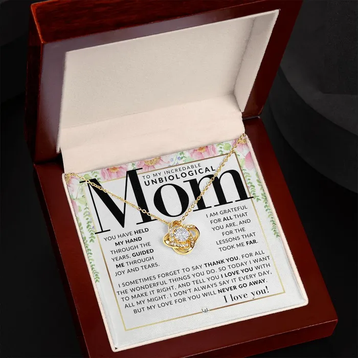 ShineOn Fulfillment Necklaces An Unbiological Mom Gift Present for Stepmom Bonus Mom Second Mom Unbiological Mom or Other Mom Great For Mothers Day Christmas Her Birthday Or As An Encouragement Gift