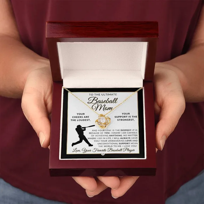ShineOn Fulfillment Necklaces Baseball Mom Gift Great For Mothers Day Christmas Her Birthday Or As An End of Season Gift Beautiful Womens Pendant Necklace Heartfelt Message