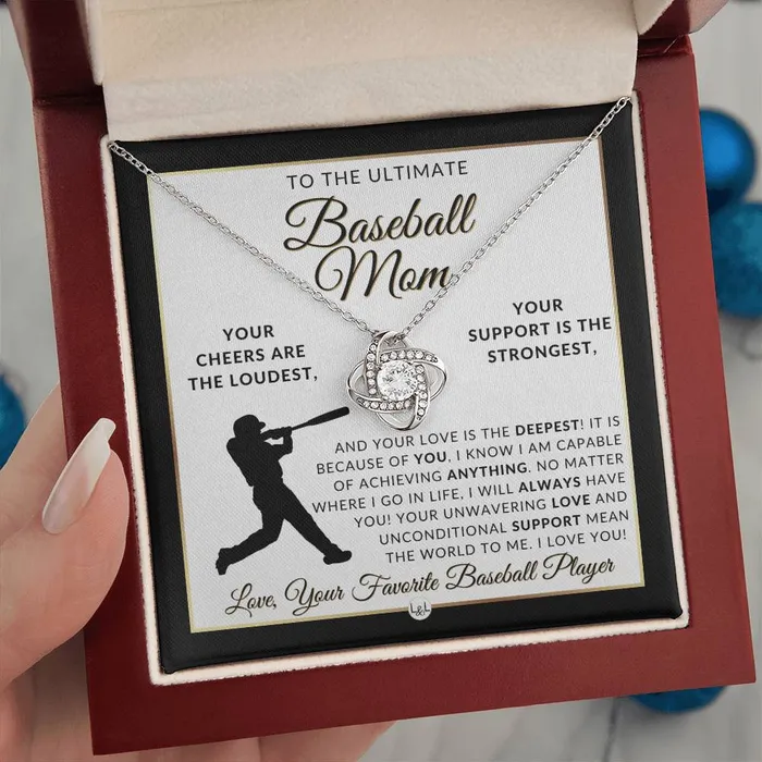 ShineOn Fulfillment Necklaces Baseball Mom Gift Great For Mothers Day Christmas Her Birthday Or As An End of Season Gift Beautiful Womens Pendant Necklace Heartfelt Message