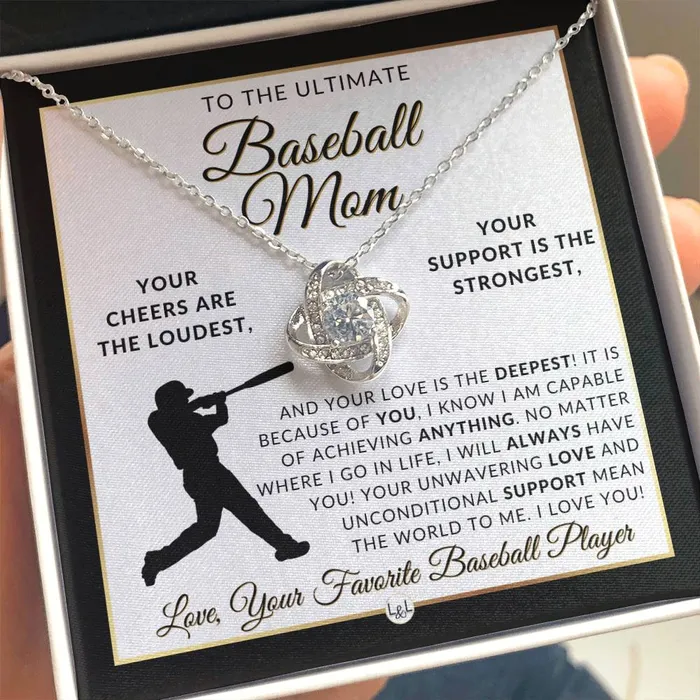 ShineOn Fulfillment Necklaces Baseball Mom Gift Great For Mothers Day Christmas Her Birthday Or As An End of Season Gift Beautiful Womens Pendant Necklace Heartfelt Message