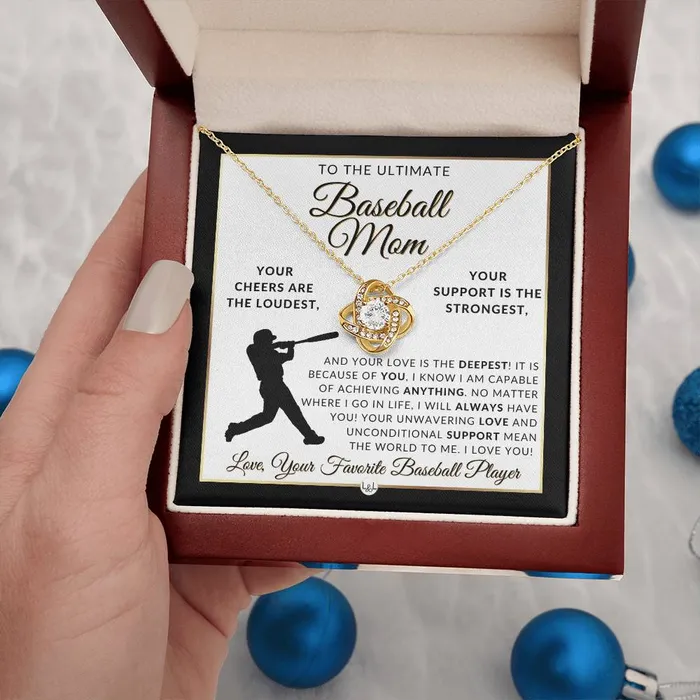 ShineOn Fulfillment Necklaces Baseball Mom Gift Great For Mothers Day Christmas Her Birthday Or As An End of Season Gift Beautiful Womens Pendant Necklace Heartfelt Message