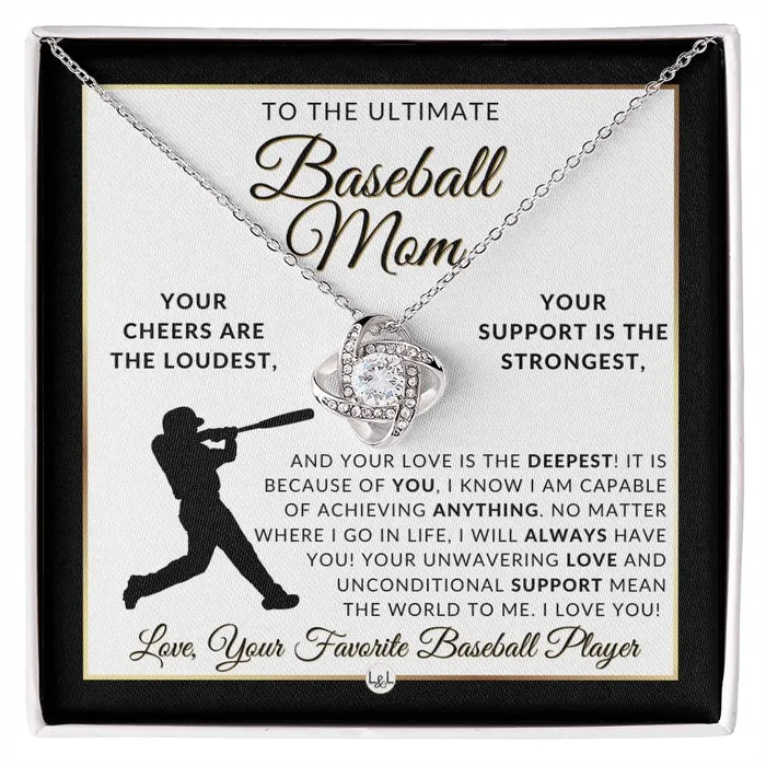 ShineOn Fulfillment Necklaces Baseball Mom Gift Great For Mothers Day Christmas Her Birthday Or As An End of Season Gift Beautiful Womens Pendant Necklace Heartfelt Message